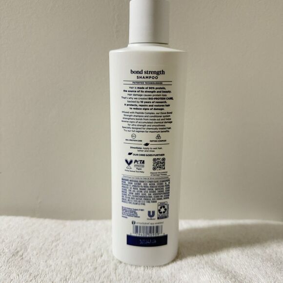 LOT‎ OF (2) Dove Bond Strength +Peptide Complex Shampoo 12 fl oz - Picture 2 of 2